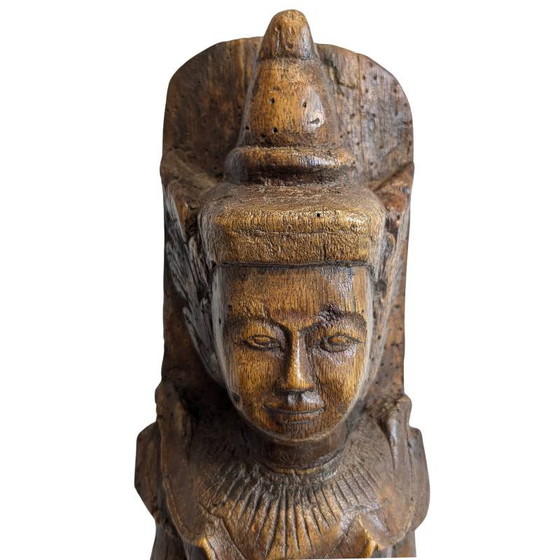 Figura Nat birmana Thagyamin – Estatua de templo de madera, siglo XIX – Esculturas, Wood (photo 7 of 9)