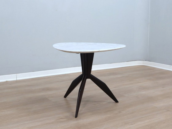 Image 1 of Mid century organic design tripode marble coffee table 1950s