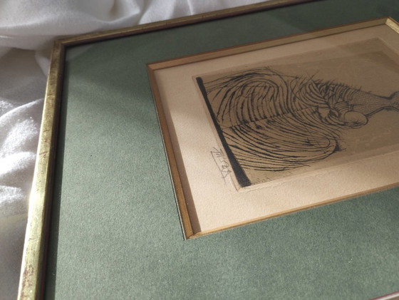 Image 1 of Johnny FRIEDLAENDER. Maternité. 1955. Eau-forte encadrée