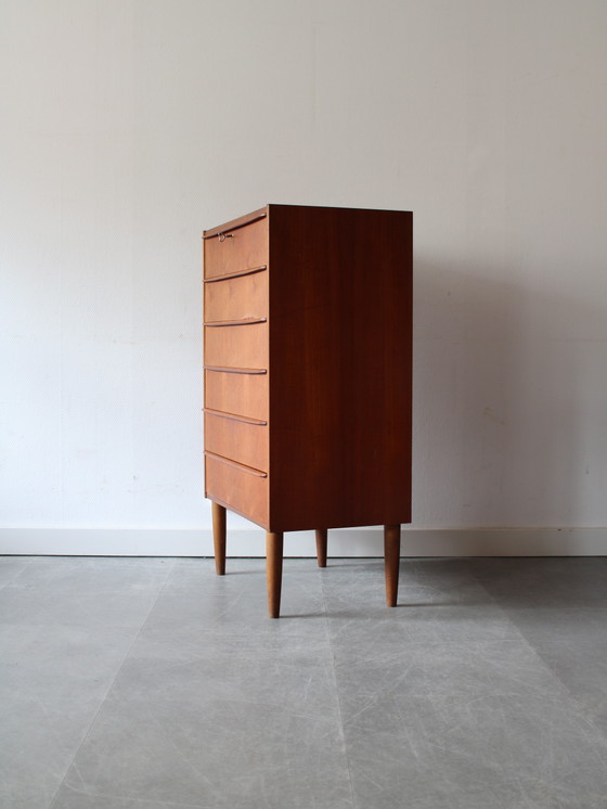 Image 1 of Vintage Deense smalle ladekast in teak 