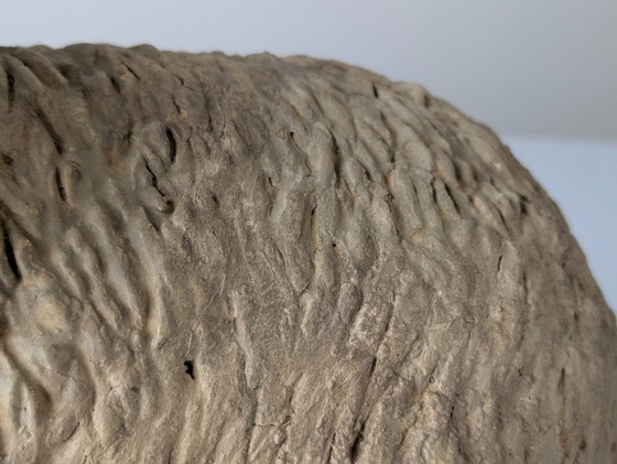 Image 1 of Pair of Large Stucco Sheep Sculptures, Early 20th Century, Farm Animals