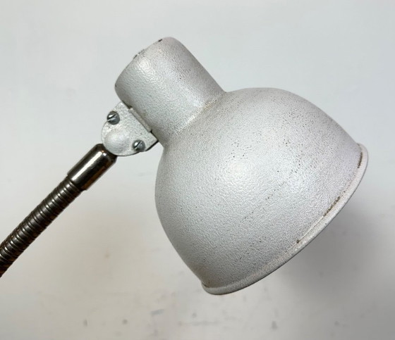 Image 1 of Grey Industrial Workshop Gooseneck Table Lamp, 1960s