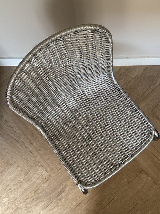 Image 1 of Rattan Rohrgestell Stuhl (Silber)