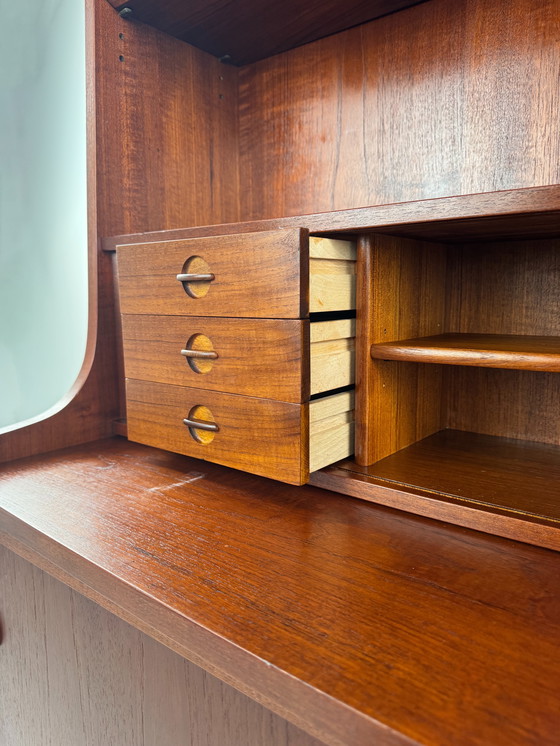 Image 1 of Johannes Sorth for Nexø Møbelfabrik Bornholm Bookcase with Writing Desk