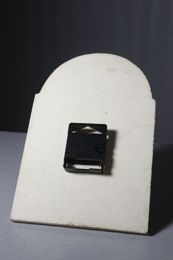 Roger Capron in Vallauris - Vintage wandklok met bloemversiering, Frankrijk, jaren 70 – Wanddecoratie, Ceramic (photo 6 of 6)