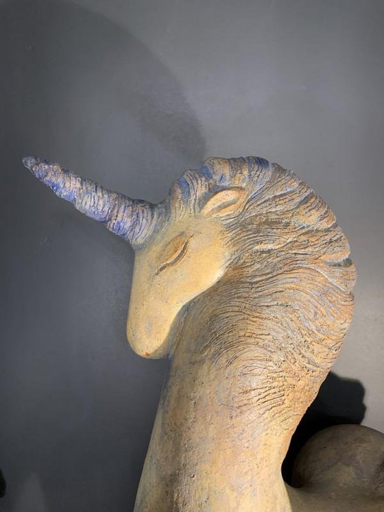 Sculptures Licorne Cheval en Terre Cuite par Katarzyna Nowak – Ceramic, Hedendaags (photo 6 of 8)