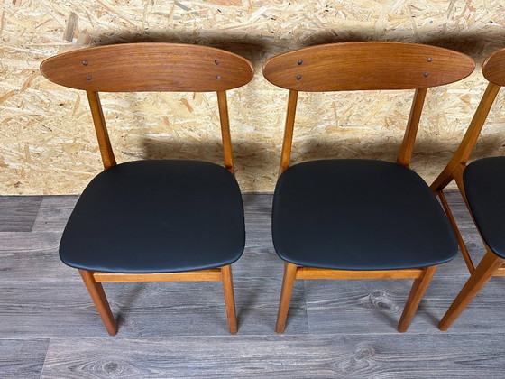 Image 1 of 4 sedie in teak anni '60 e '70, sedia da pranzo Farstrup Denmark Design