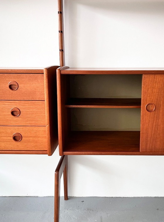 Image 1 of Mid-Century Scandinavian Teak Modular Wall Unit “Ergo” by John Texmon, Norway, 1960s