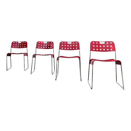 Image 1 of 4x sedie impilabili omstak di rodney kinsmann per bieffeplast, italia, 1971