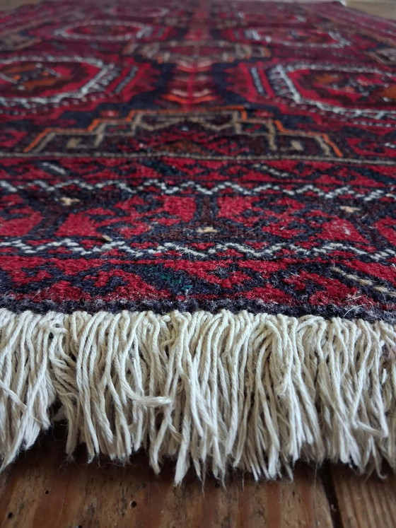 Tapis Persan Beloutch fait main 200×108cm, Coton, Laine, Multicolore (photo 8 sur 15)