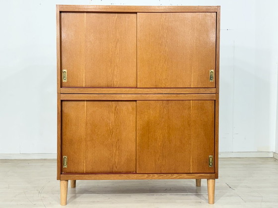 Image 1 of Plankenrek uit het midden van de 20e eeuw / Vintage dressoir / Woonkamerkast