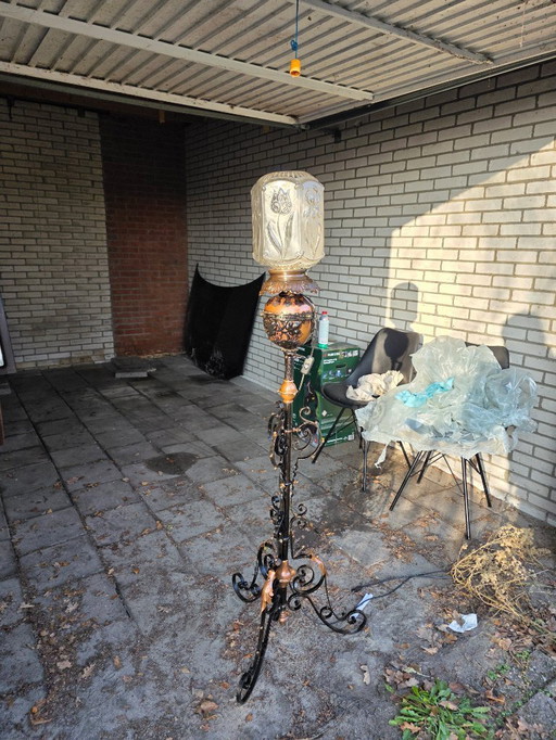 Lámpara victoriana Art Nouveau – Belle Époque 