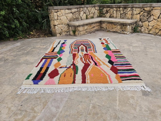 Elegante alfombra marroquí de 220 cm x 270 cm. – Cotton (photo 5 of 8)