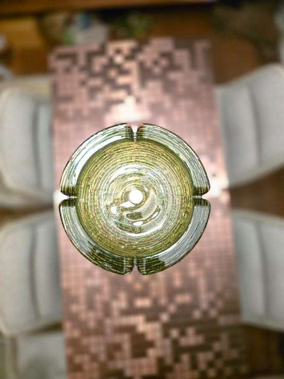 Image 1 of Frans Mid-Century sculpturaal designobject van groen kristal en brons – Art Vannes stijl, ca. 1960