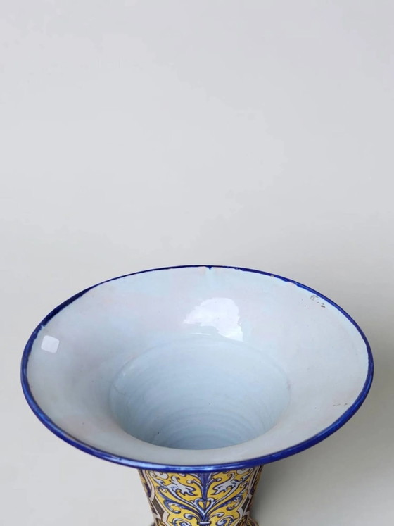 Vaso Cornet in maiolica di Nevers, Montagnon – Vasi, Porcelain (photo 7 of 10)