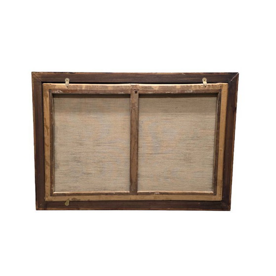 Image 1 of Antiek schilderij met zeilboot op ruwe zee, van rond 1900