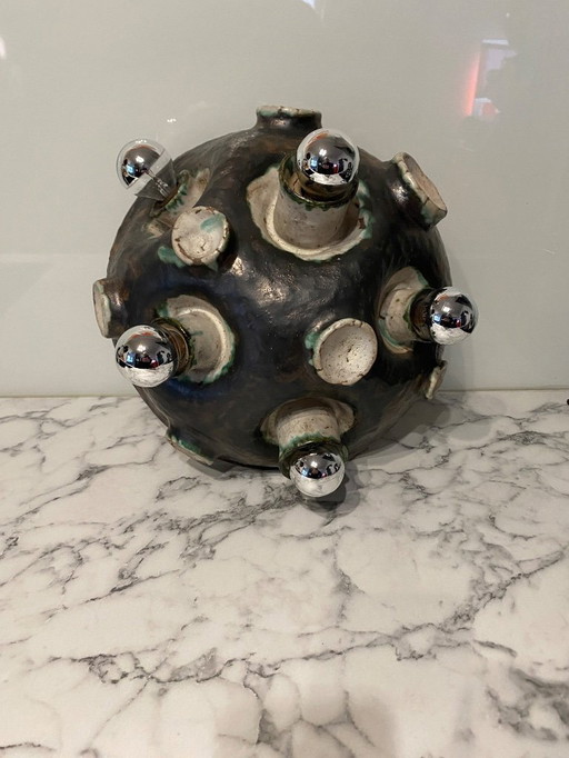 Brutalist ceramic wall lamp