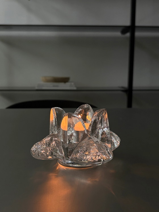 Portacandelina in cristallo "Snowstar" vintage Kosta Boda di Ann Warff – Portacandele, Scandinavian (photo 5 of 5)