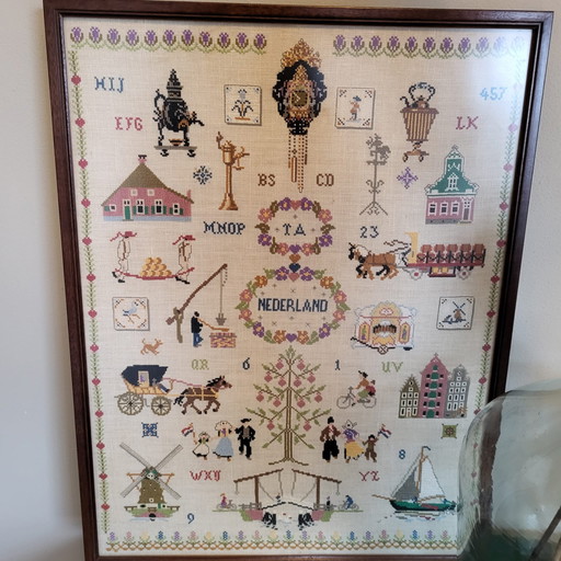 Sampler / Cuadro Bordado - 45x58,5 cm