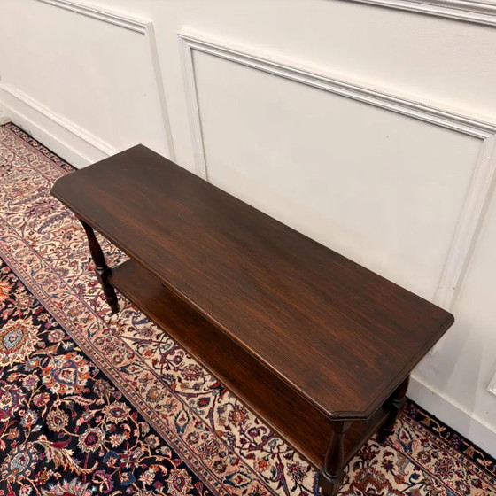 Tavolo da drappeggio francese antico del 19° secolo, Tavolini, Legno, Marrone, Chesterfield (foto 10 di 11)