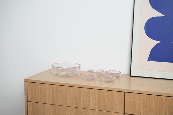 Image 1 of Set di insalatiere in vetro, design italiano, anni '70, produzione: Italia