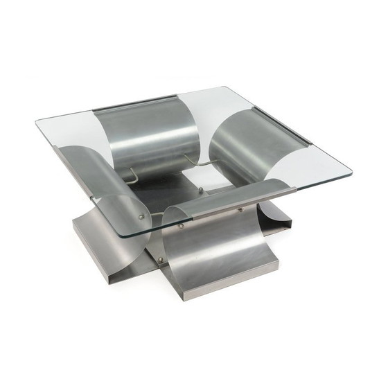 Tavolino da caffè di François Monnet per Kappa, 1970 – Tavolini da caffè, Glass, Metal (photo 4 of 13)