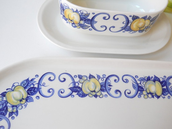 Image 1 of Plat de service vintage Villeroy & Boch Cadiz, assiette à gâteau et saucière