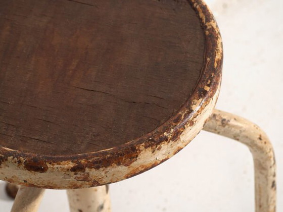 Industrial stool with white patina (c.1950) #7 – Iron, Industrieel (photo 22 of 30)