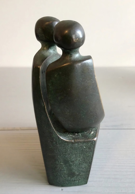 Image 1 of estatua de bronce "los amantes"