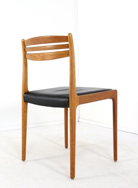 Image 1 of Ensemble de 5 + 1 chaises vintage danoises