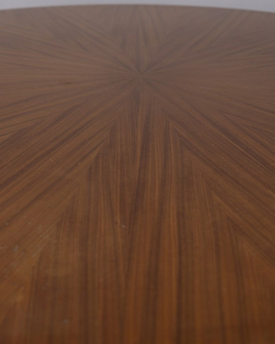 Image 1 of Tavolo rotondo vintage in legno degli anni '60 design Carlo Ratti per Lissoni