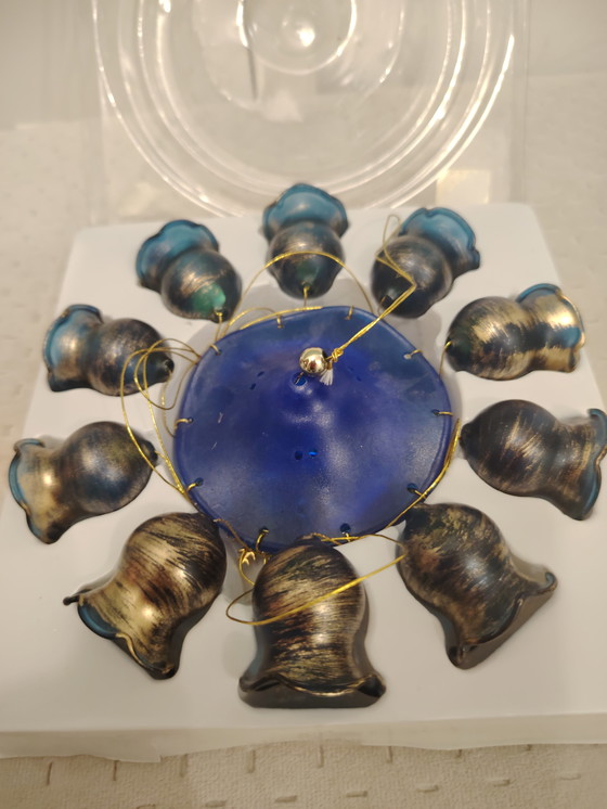 Image 1 of Campanelli eolici in vetro vintage Austen Glass Art con confezione originale