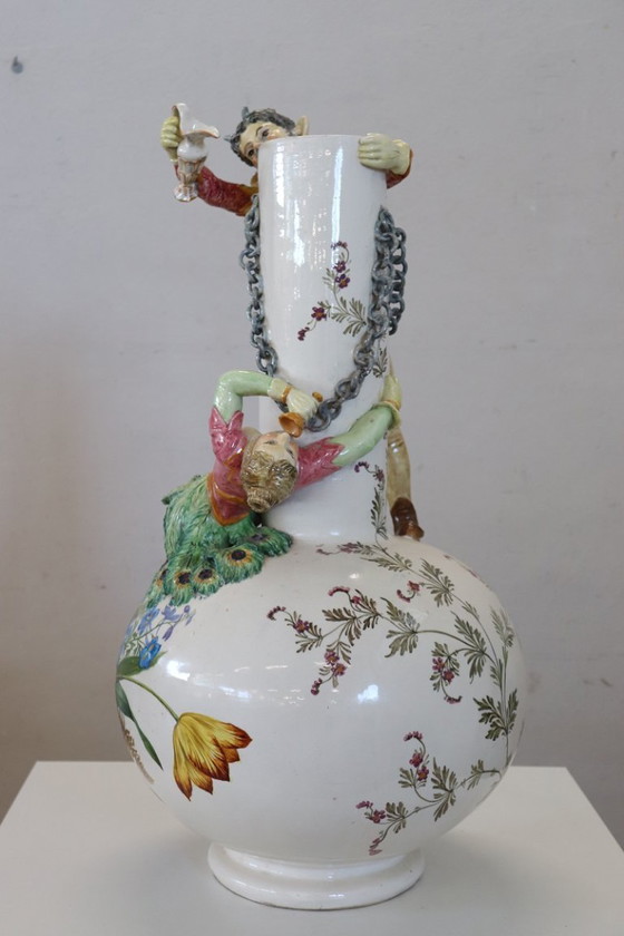 Image 1 of Majestic Ceramic Vase, Italy Early 20th Century