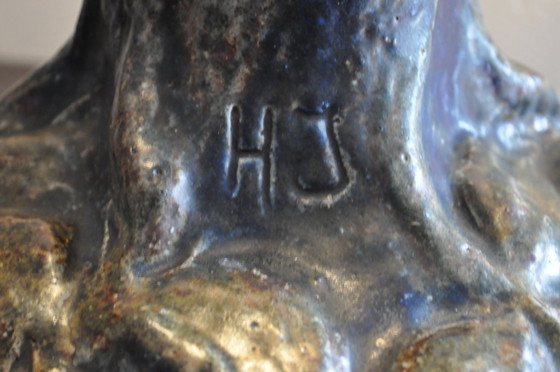 Image 1 of Lampe à poser - Signée H JAVAUX - Style Tiffany (ref 3528)