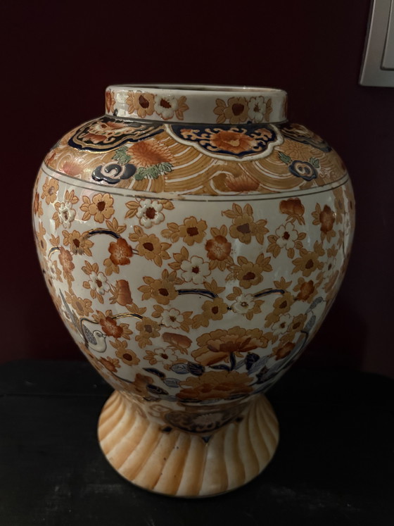 Beautiful Vintage Japanese Lidded Vase 36 Centimeters – asian vases from Holland, Porcelain (photo 5 of 11)