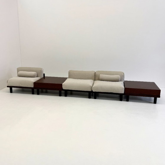 Image 1 of Italian modular sofa with coffee table set in Japandi Style
