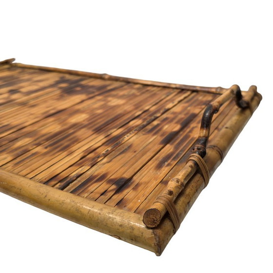 Image 1 of Vintage Turtle Bamboo Tray