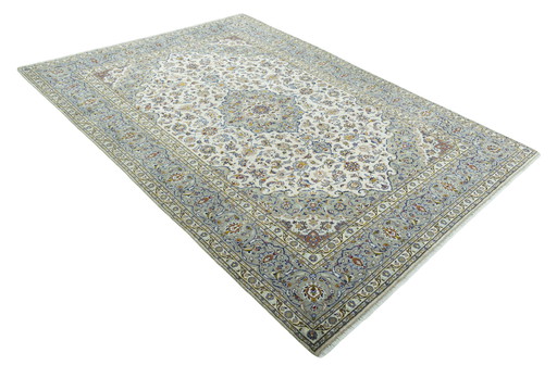 348 X 247 cm Tapis Keshan en liège, noué à la main, Beige