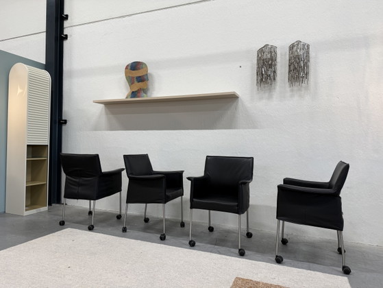 Image 1 of 4 Design on Stock Gola Dining Chair with Wheel Black