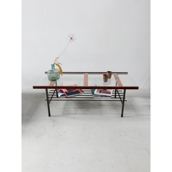 60’ Salontafel In Staal, Hout & Glas – Metal (photo 15 of 15)