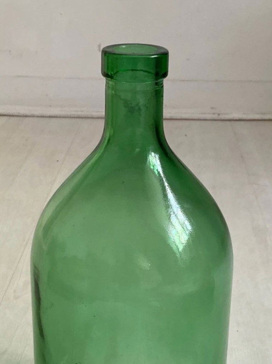 Image 1 of Vintage groene demijohn vaas van 5 liter