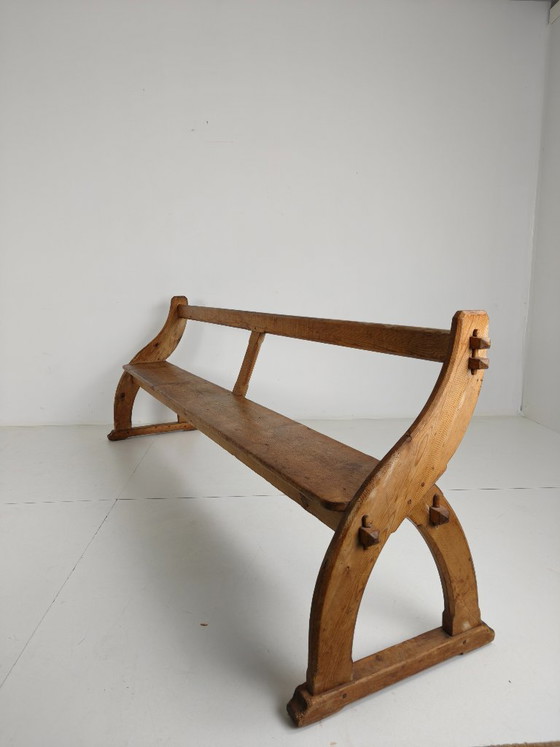 Bancs d'école victoriens en pin pitchpin – Vers 1900, Angleterre – Wood (photo 7 of 12)