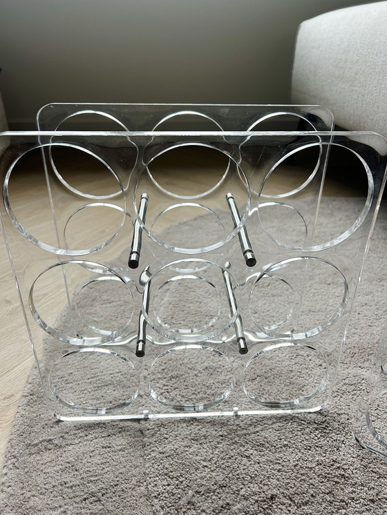 Image 1 of Portabottiglie vintage in acrilico degli anni '70-'80