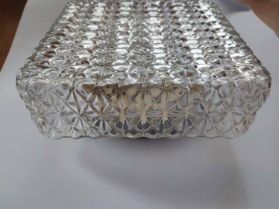 Image 1 of Vintage Guro 1970s Ceiling Lamp Ceiling light glass square