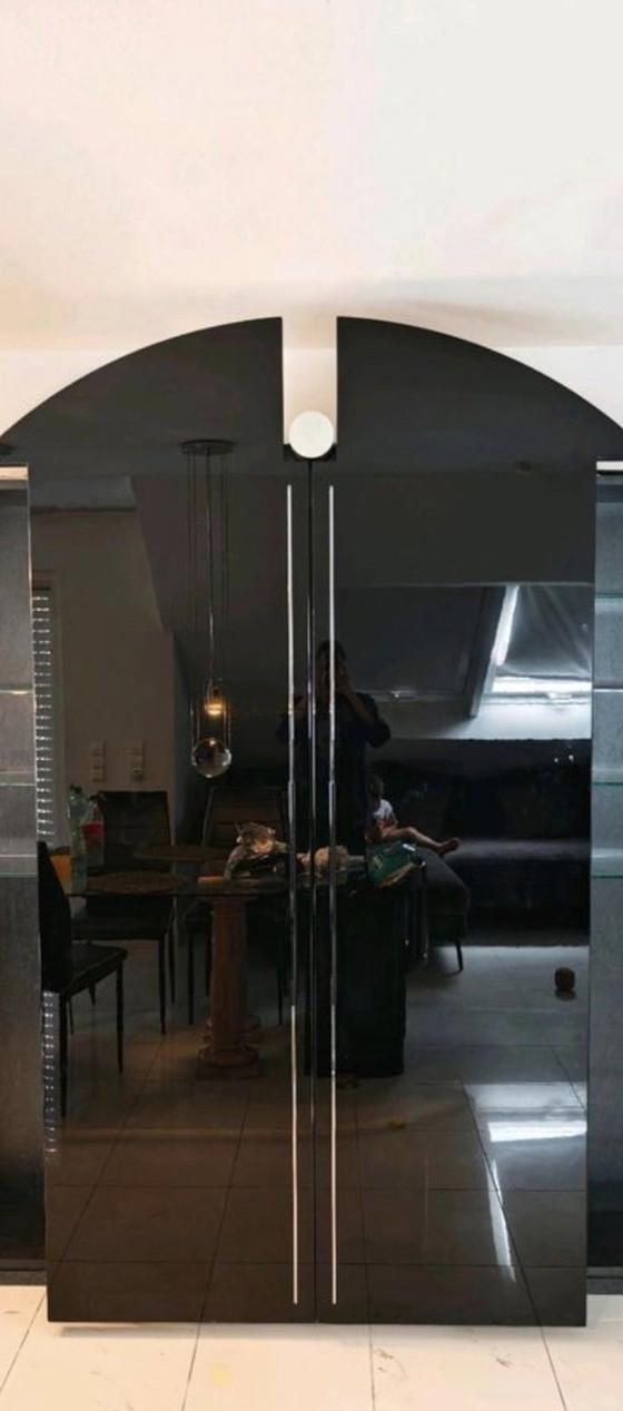 mobiletto di design postmoderno – interlübke, Mobili contenitori, Glass, Metal (photo 5 of 5)