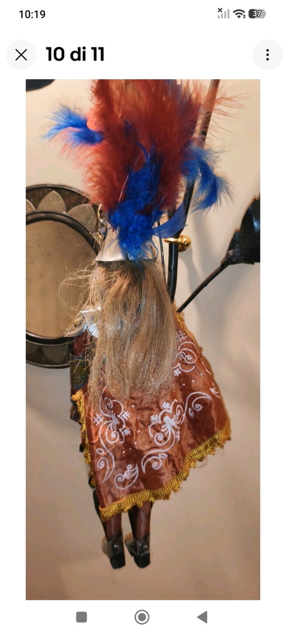 Antique Sicilian Pupo 40cm Hand Decorated. – Decorative Objects, Metal, Textile (photo 10 of 11)