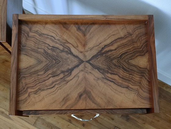 Image 1 of paire de chevets bois placage remarquable années 60