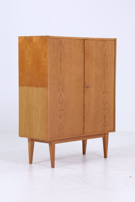 Image 1 of Hellerau linen cupboard 602/B from the 60s | Mid - Century closet storage cupboard vintage compartment cupboard 70s #06-36
