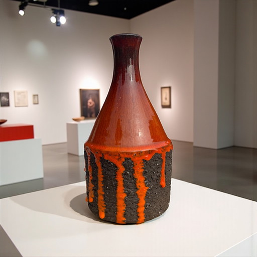 Inger Folmer-Larsen Kingo Ceramics Danemark Fat-Lava Studio Vase en céramique Design Pop-Art des années 1970