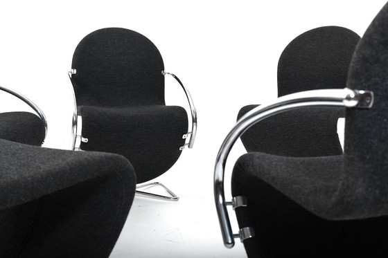 Image 1 of Verner Panton para Fritz Hansen 1973 Serie 1-2-3 Base de mariposa